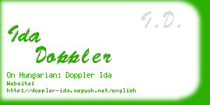 ida doppler business card